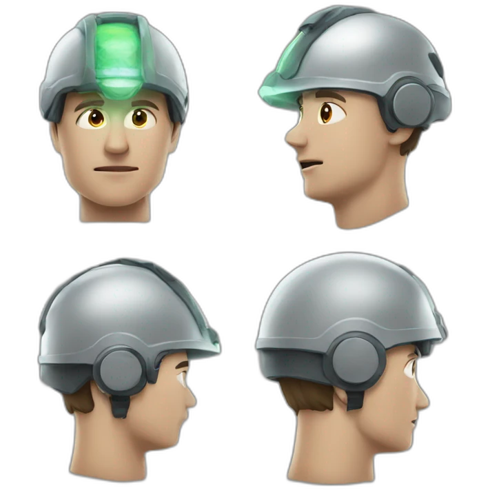 man with helmet being hypnotized emoji