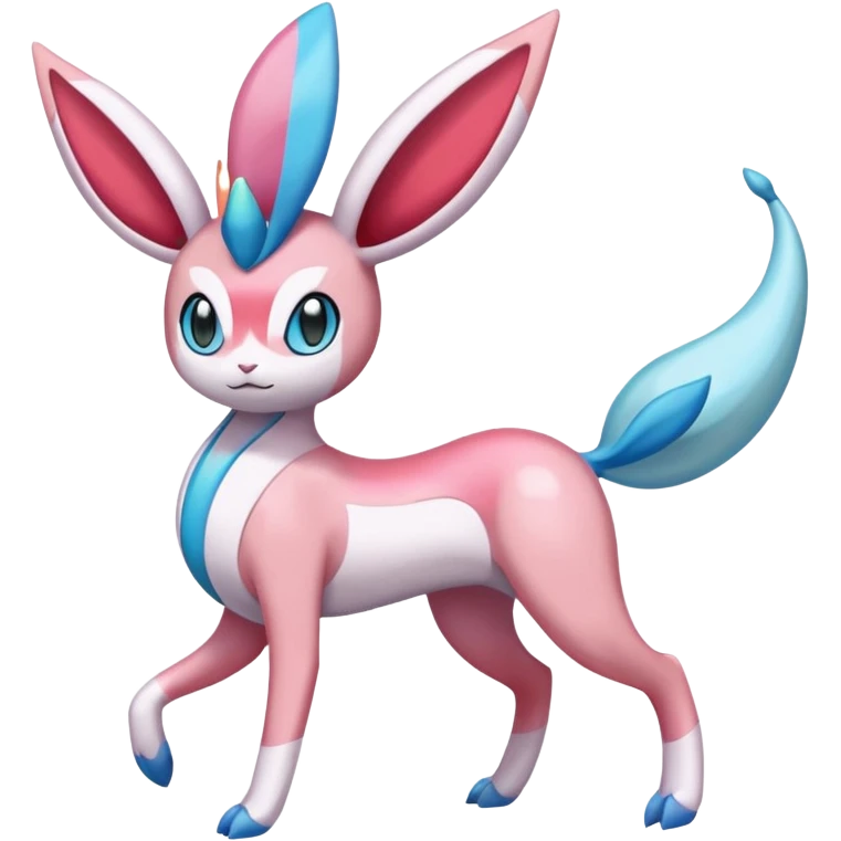 Sylveon-Meloetta-Cresselia-Milotic-Amaura-Pokémon-Fakémon-fusion, full body emoji