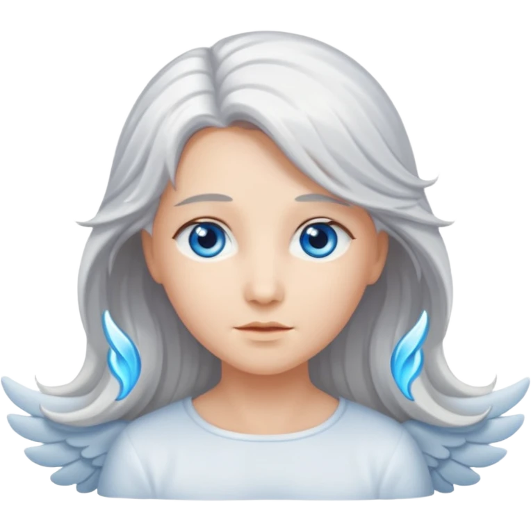 Angel with flowing silver hair





























 emoji