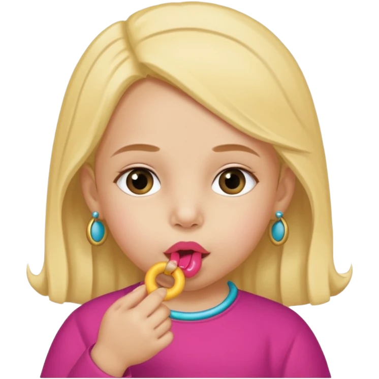Muhhamad and Aisha Muhhamad old little girl with binkie in mouth emoji
