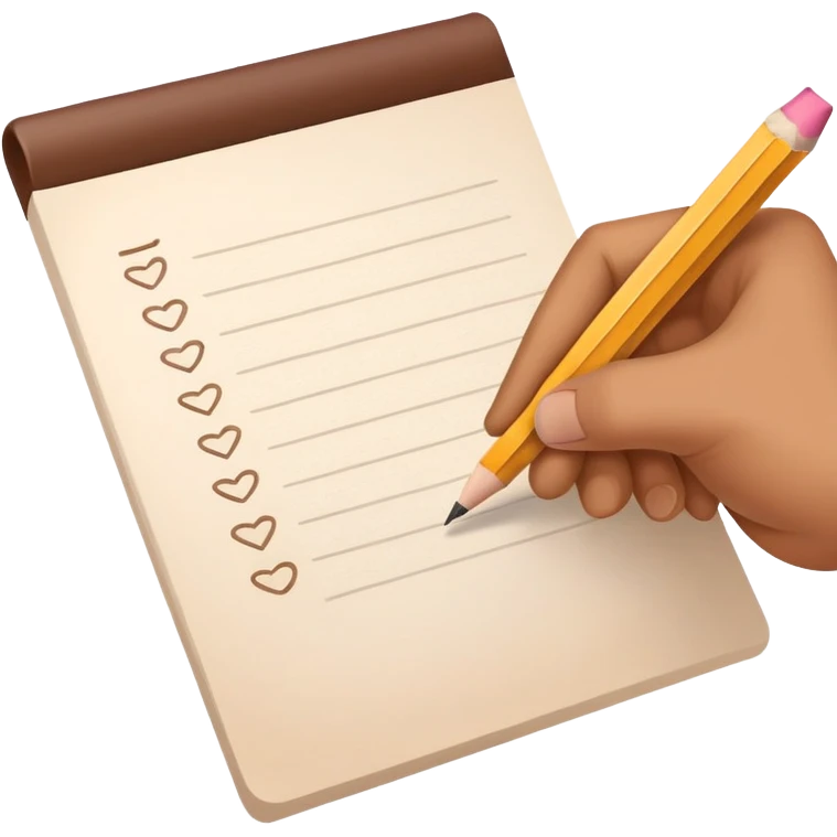 Hand holding pencil writing "Dear God" on essay paper emoji