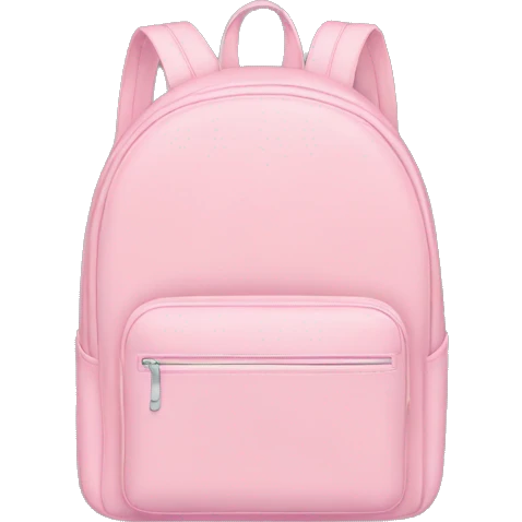 pastel pink backpack  emoji