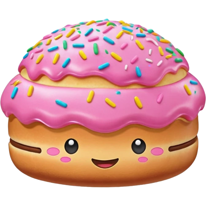 pink kawaii inflatable pan dulce concha emoji