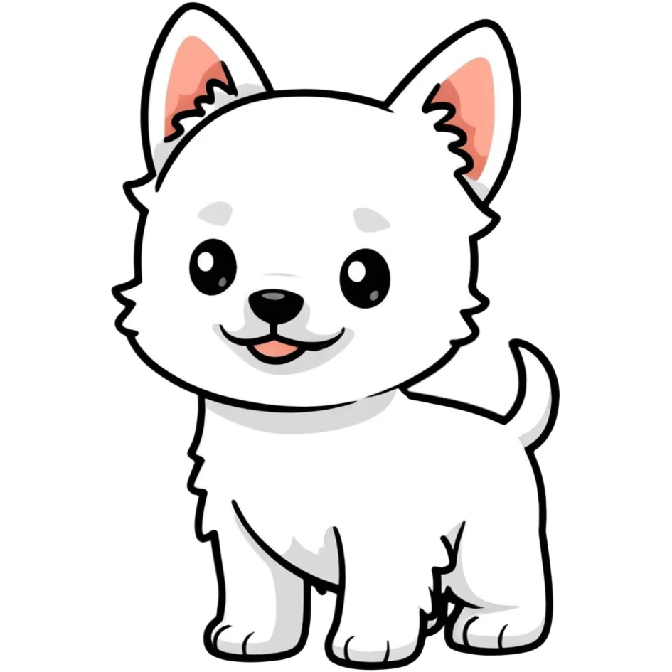 confused little white terrier emoji