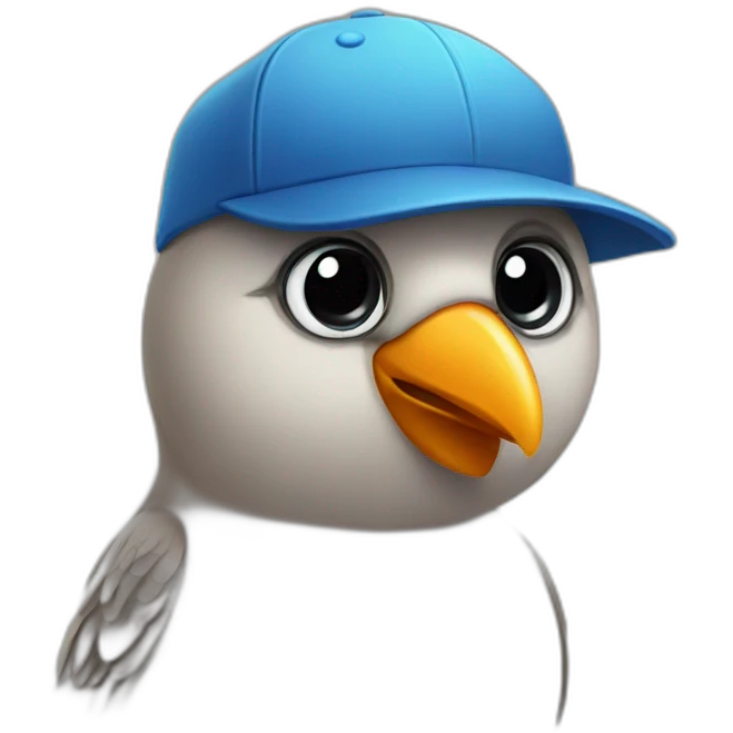 bird with a cap emoji
