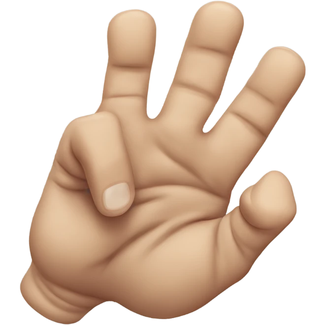 Wrinkly finger emoji