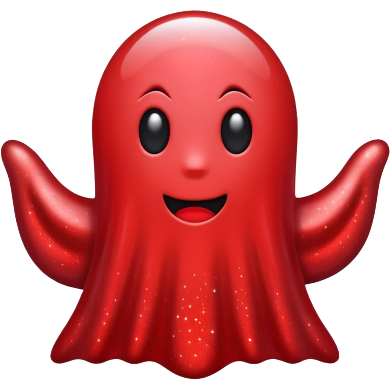 red glitter ghost emoji