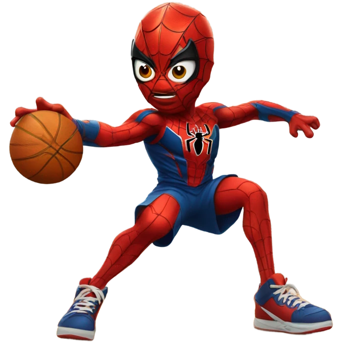 Spider man playing basketball  emoji