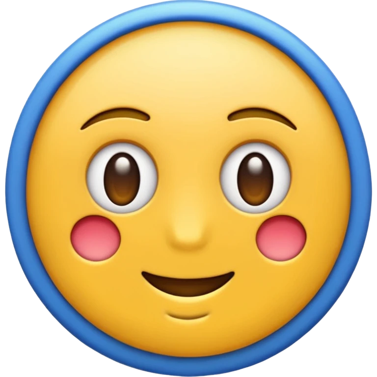 Crie um emoji da letra A na cor amarelo dentro de um círculo azul emoji