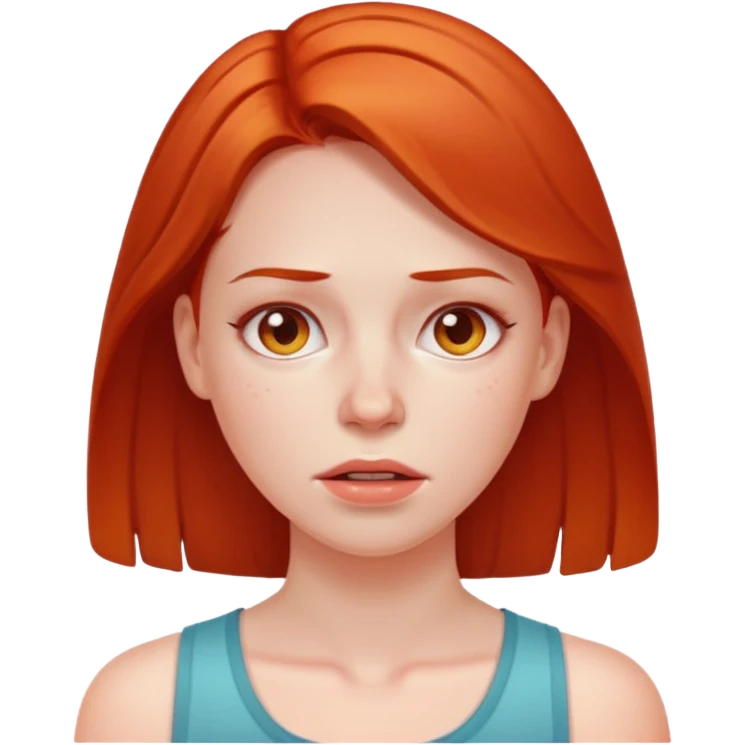 woman feeling very hot, sweating with face redish emoji