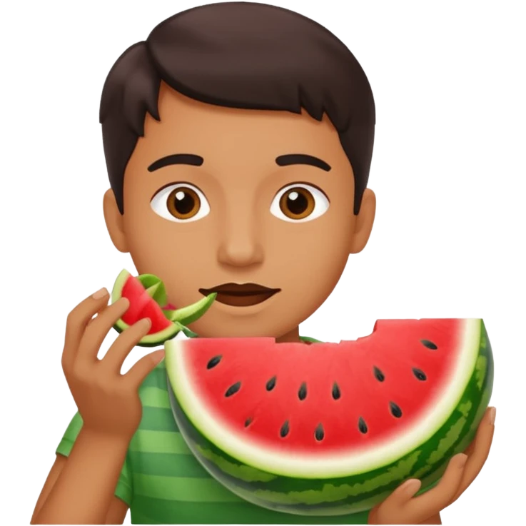 onlooker, eating a watermelon  emoji