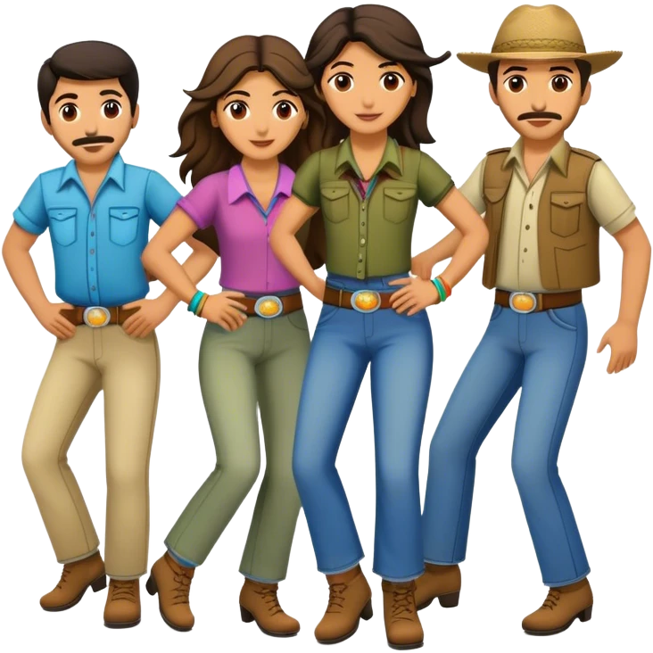 Kurdish people line dancing  emoji