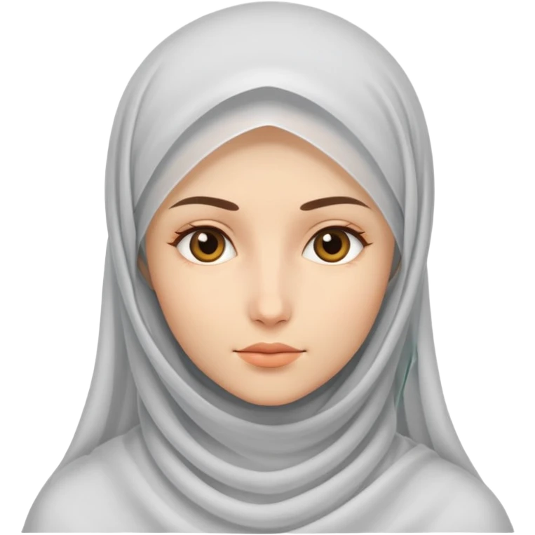 veiled woman, gentle expression emoji