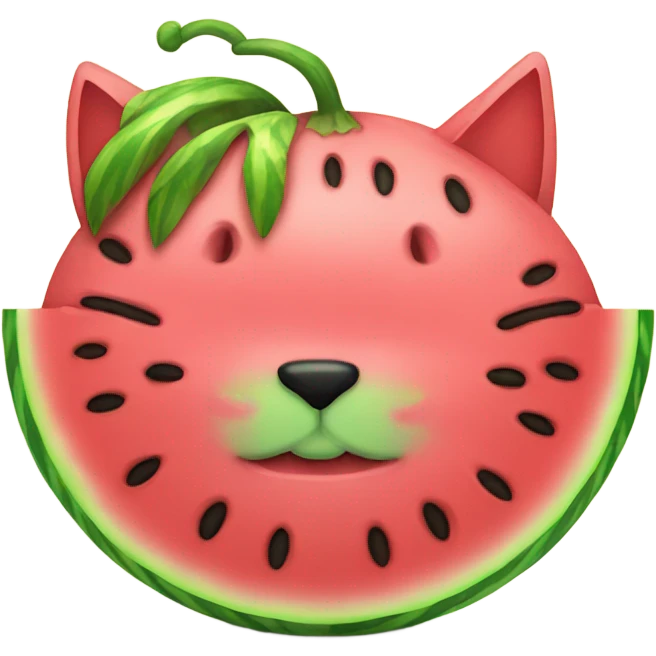 Watermelon cat emoji