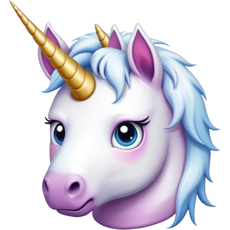 Upset unicorn emoji