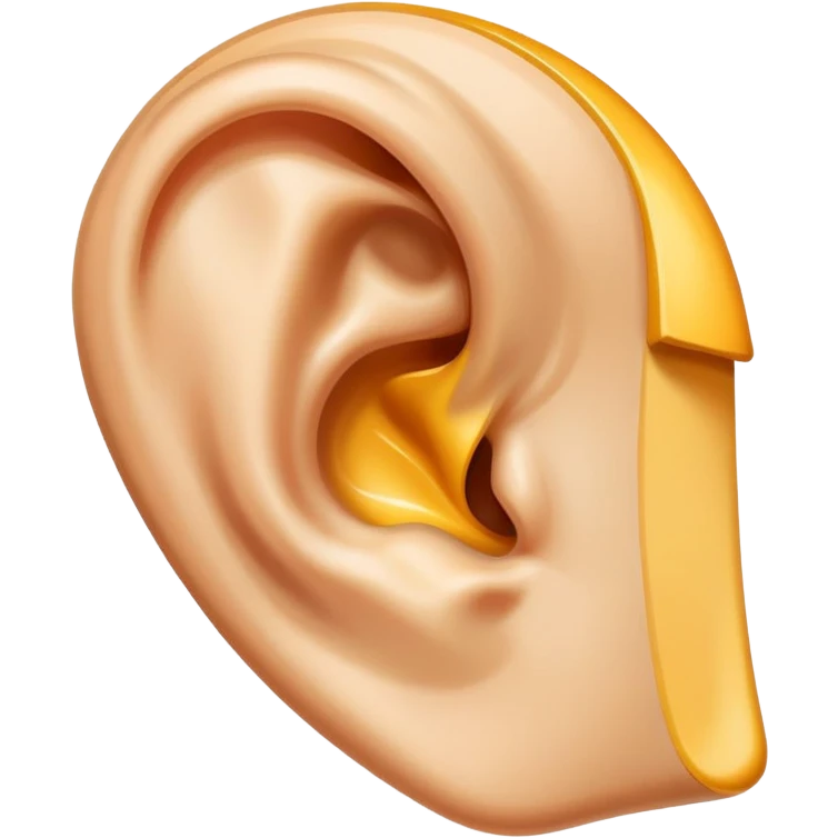 icon of an ear with a diagonal slash, clear ignore meaning emoji
