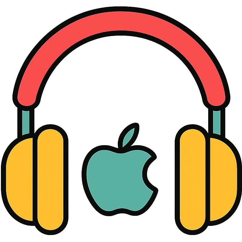 apple headphones colorful outlined icon emoji