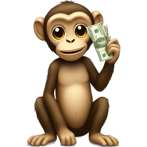 Monkey with cash  emoji
