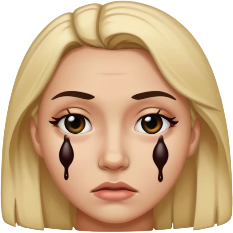 Woman with blackeye emoji