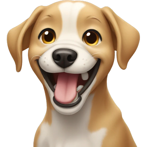 Dog laughing  emoji
