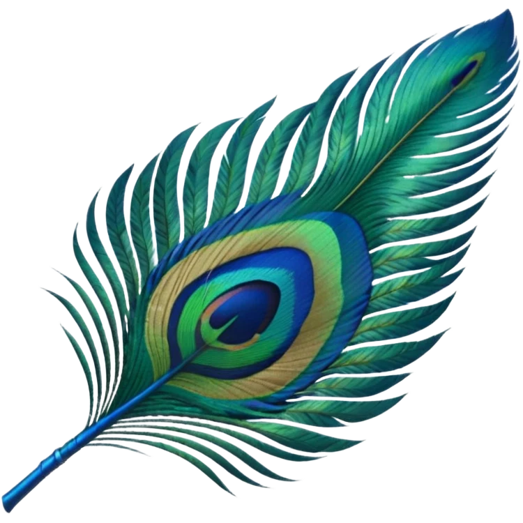 Peacock feather emoji