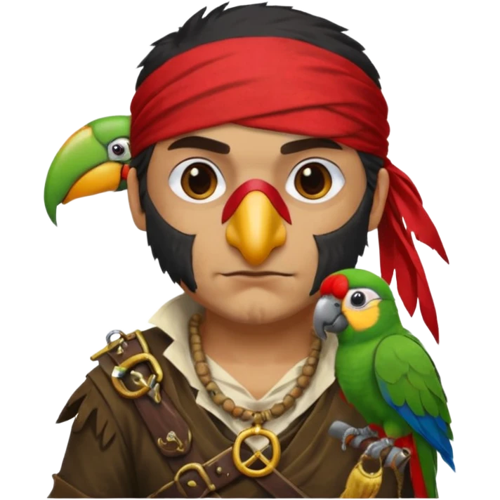 pirate and parrot emoji