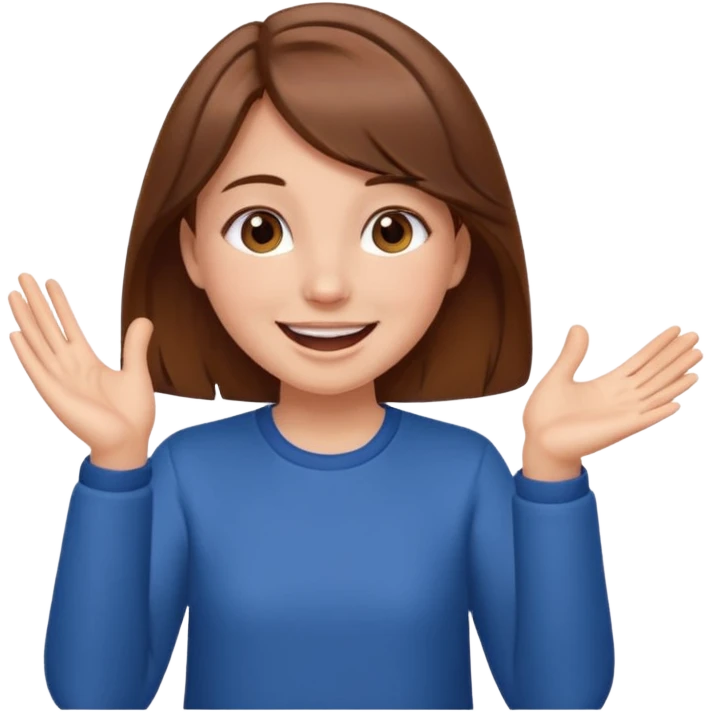 cheering girl whistling and clapping her hands emoji