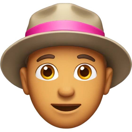 Fisher with pink hat emoji