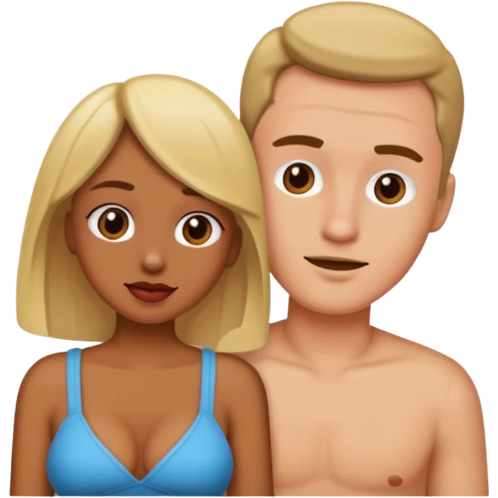 A naked couple having sex doggy style emoji