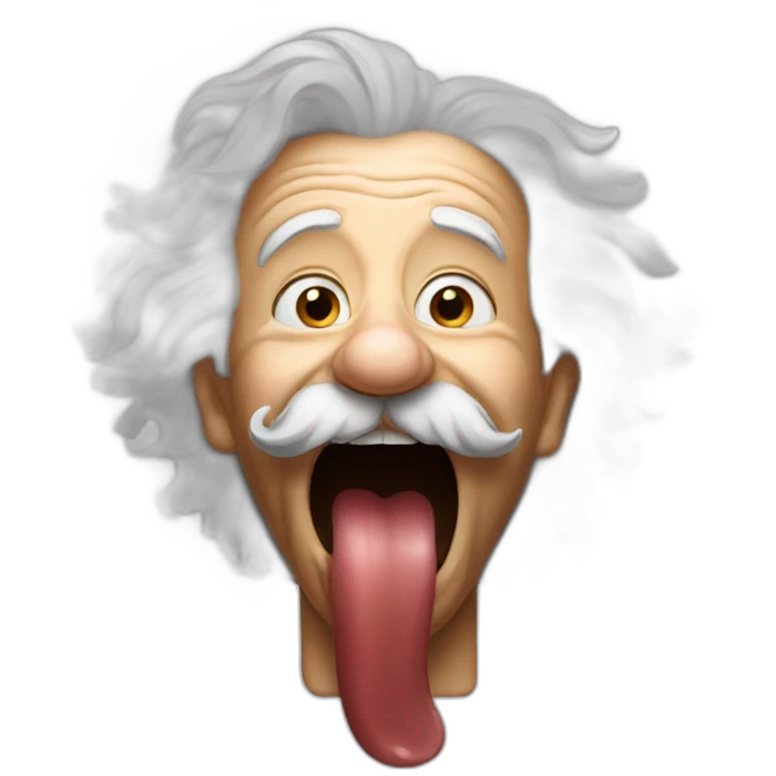 einstein tongue emoji