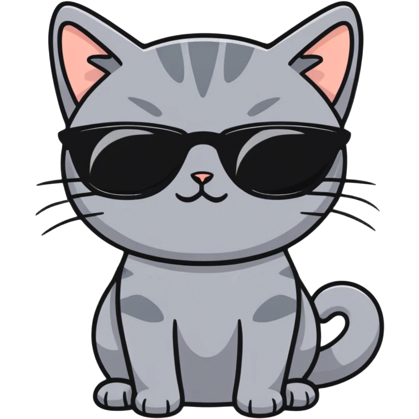 Cat with sunglasses emoji
