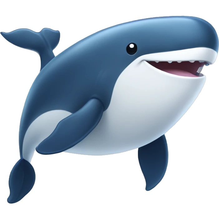Happy whale  emoji