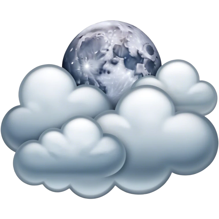 Moonlight and clouds with beautiful finish  emoji