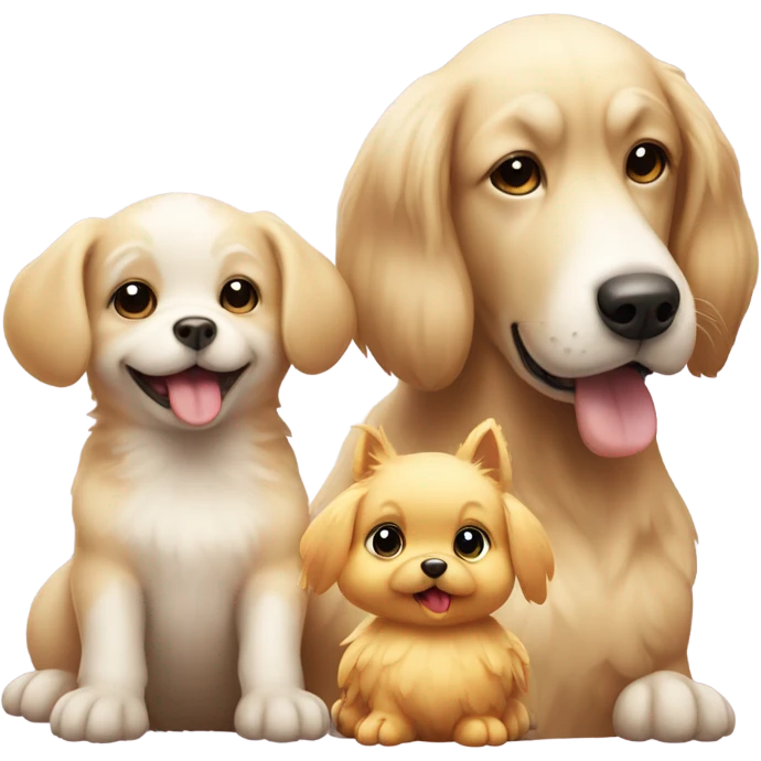 Chick and dog emoji