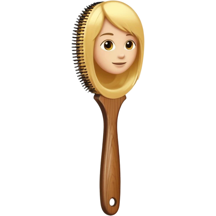 golden hair brush emoji