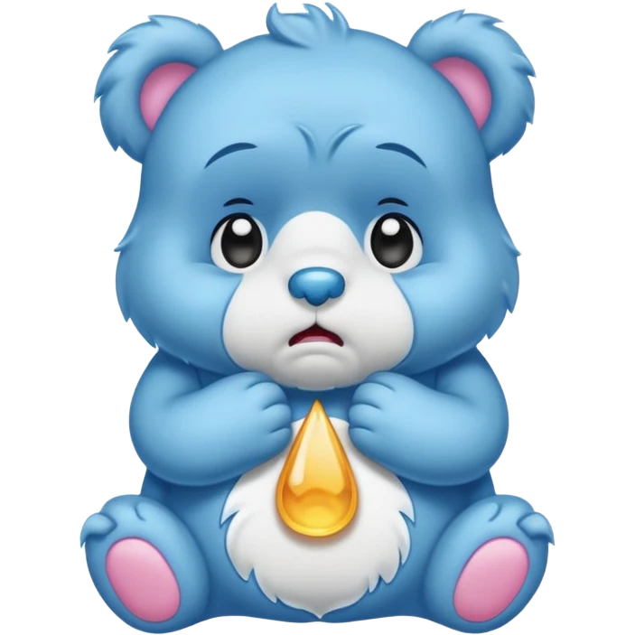 Care bear crying emoji