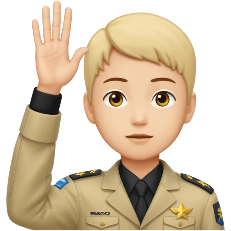 Shinzou wo sasageyo salute pose emoji