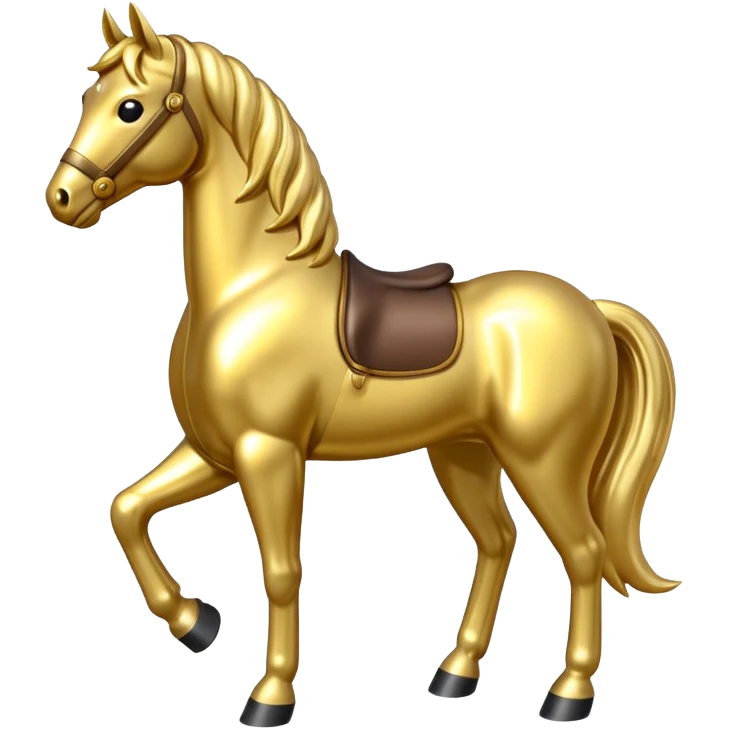 Horse in 3d style icon emoji