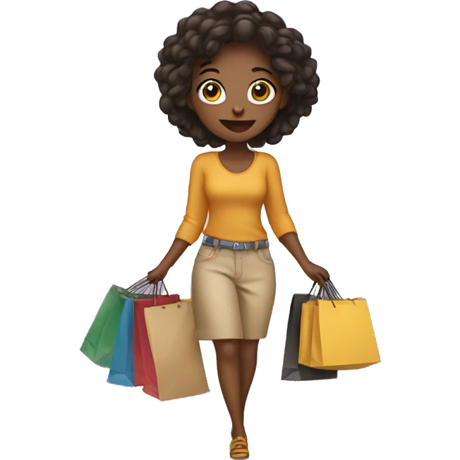 girl with shopping bags emoji