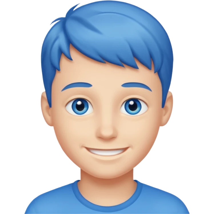 smiling boy with blue eyes emoji
