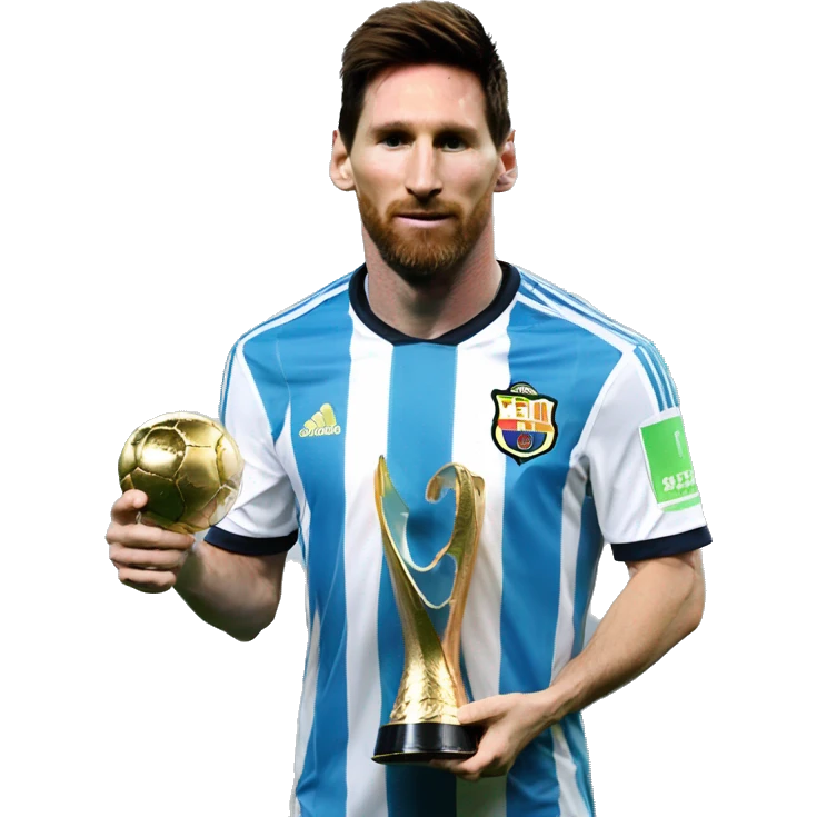 leonel messi levantando la copa mundial emoji