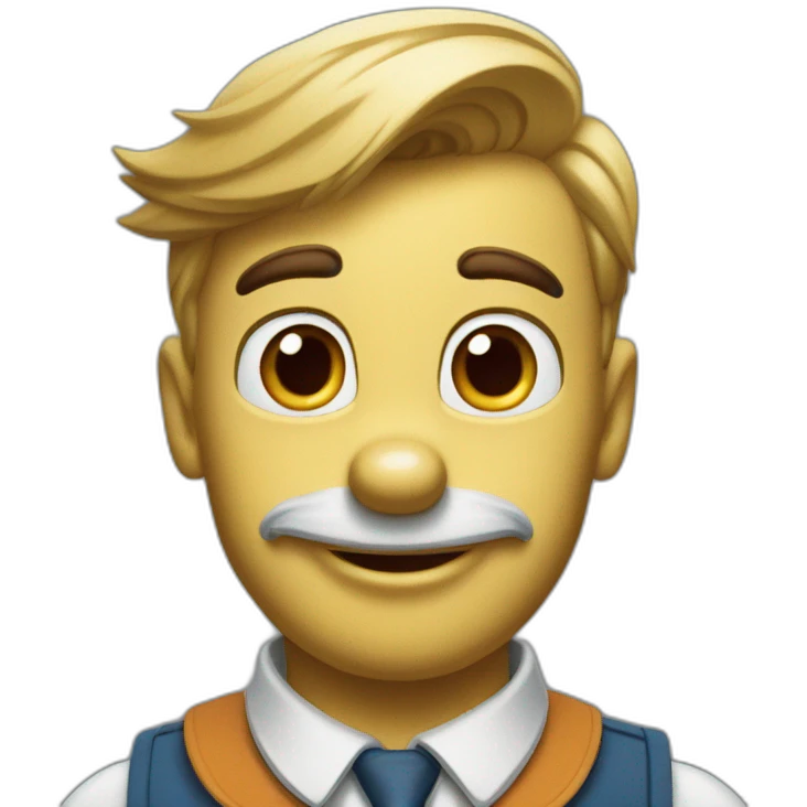 Donald Duck looks polite and professional emoji