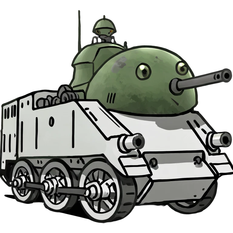 Armored train from Russian Civil War 1918 with artillery guns emoji