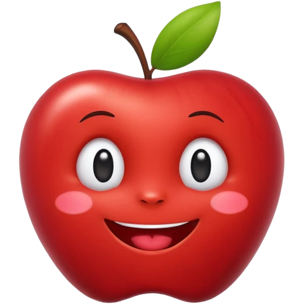 Labubu character as a cute, simple and expressive apple style emoji emoji