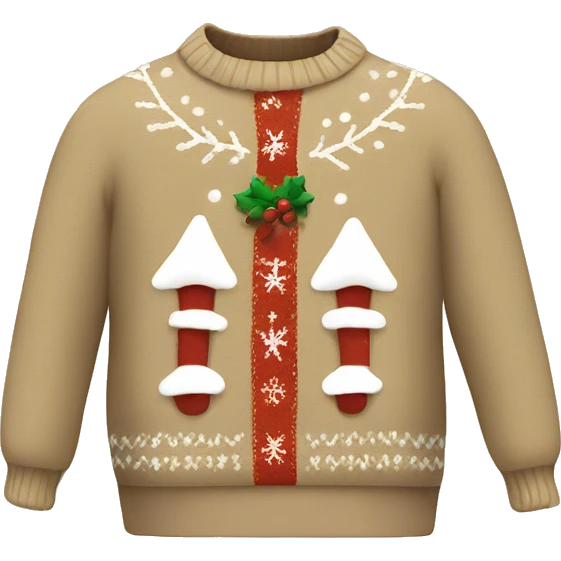 beige christmas sweater emoji