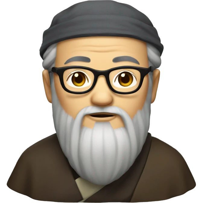 Chinese ancient scholar with glasses emoji