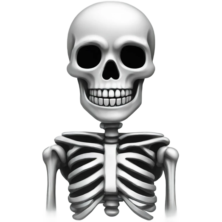 Skeleton made of chrome emoji