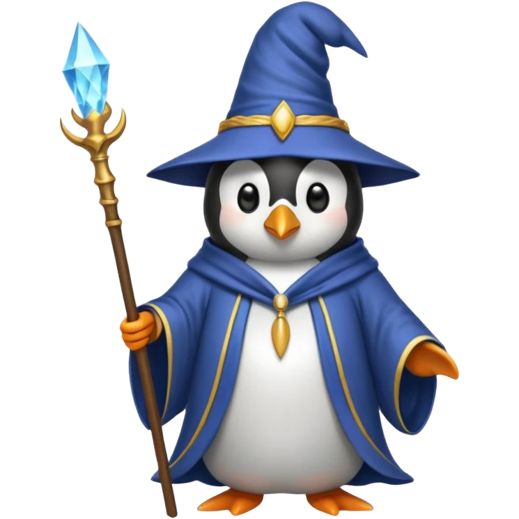 Penguin Wizard emoji