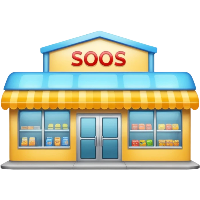create a supermarket shop front emoji