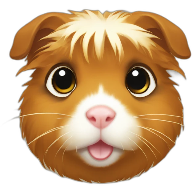 Golden abyssinian guinea pig emoji